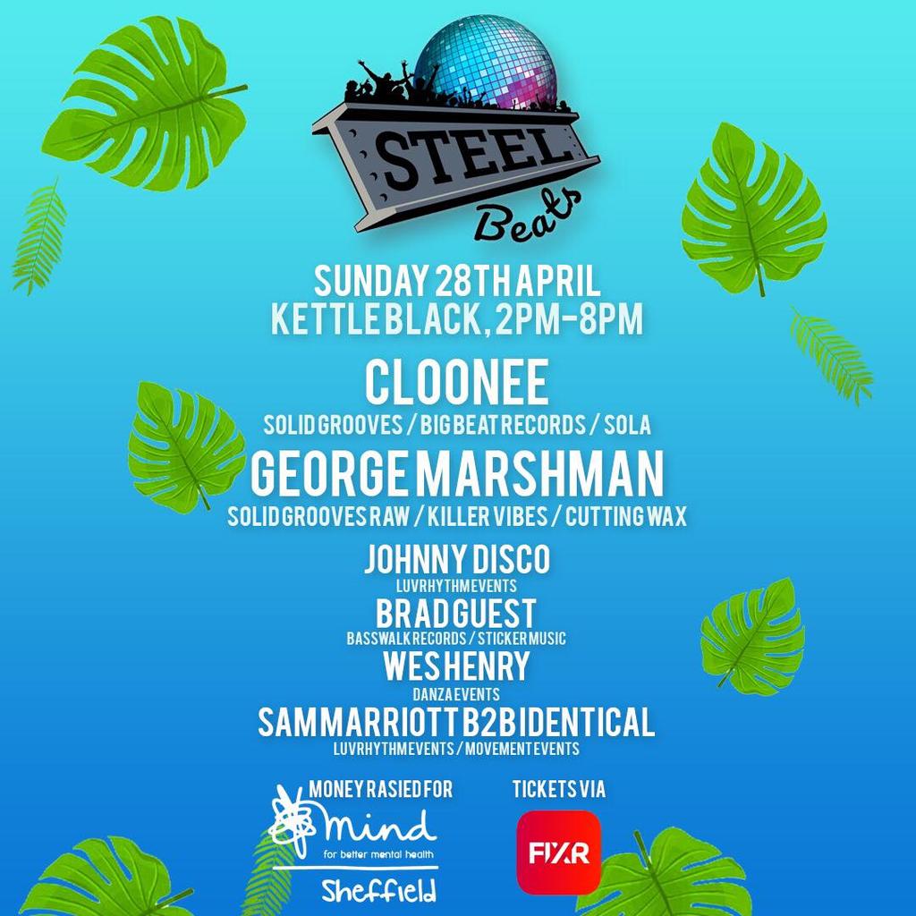 Steel Beats Presents: Spring Day Party w/ Cloonee, George Marshman + More! In aid of Sheffield Mind