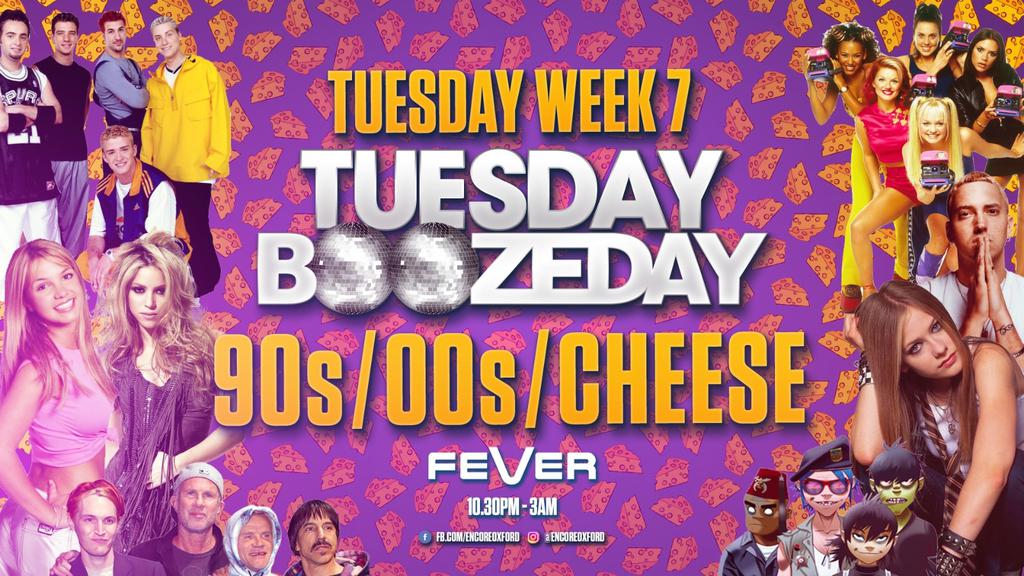 Tuesday Boozeday - 90s 00s & Cheese