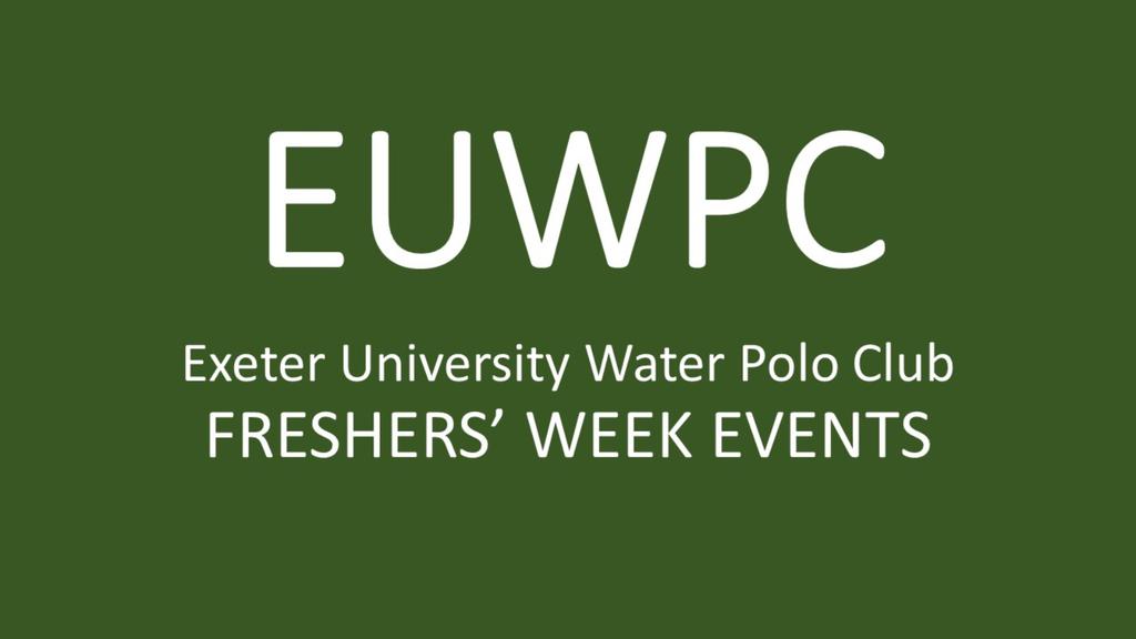 FRESHERS WEEK