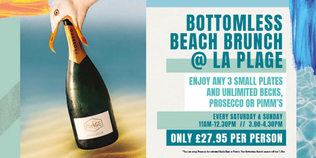 Bottomless Beach Brunch La Plage, Brighton tickets on Sunday 3 Sept
