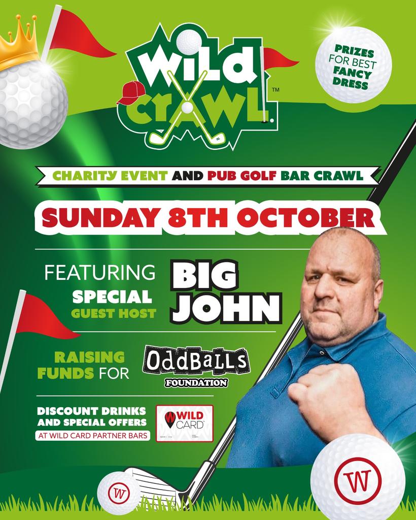 The Wild Crawl - Pub Golf Charity Bar Crawl - W/ BIG JOHN! In support of The OddBalls Foundation β³ π© ππΌ