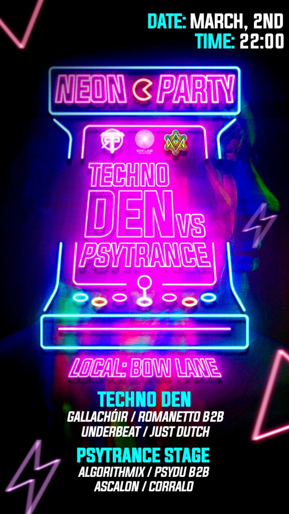 Techno Den vs Psytrance Neon Rave Party - by TRP