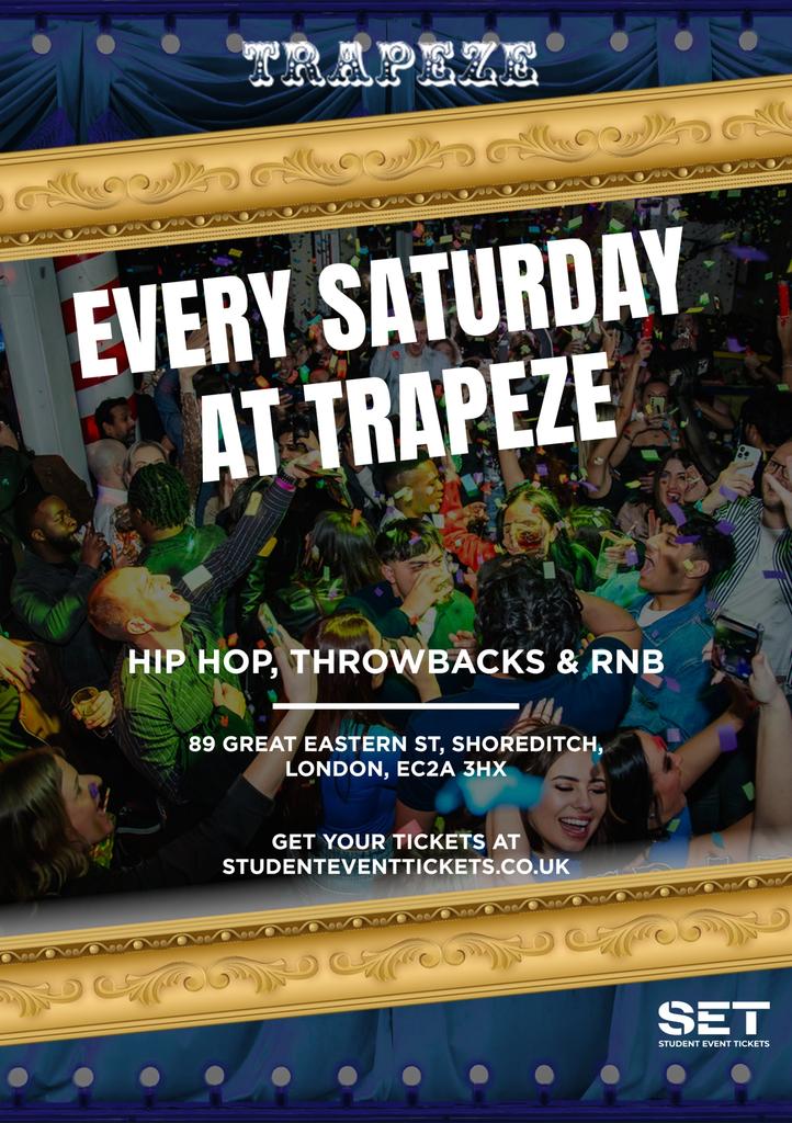 SATURDAY SPECTACULAR @ TRAPEZE - EVERY SATURDAY