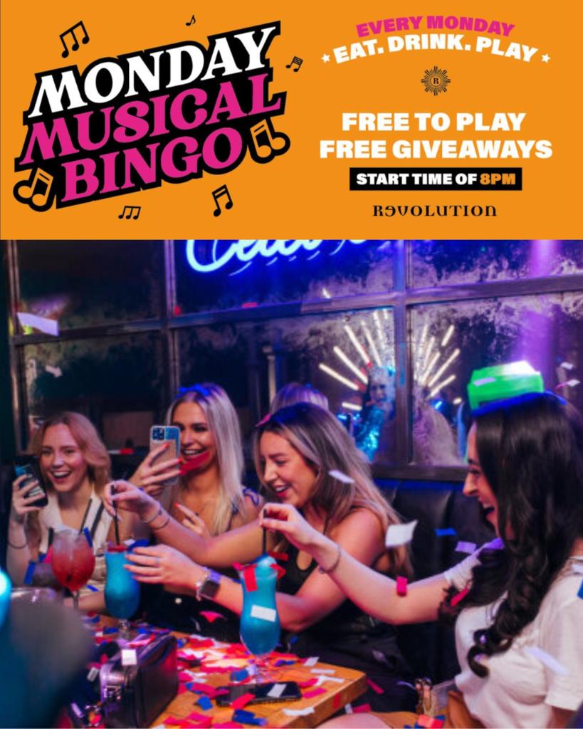 Music Bingo on Monday's at Revolution Brighton