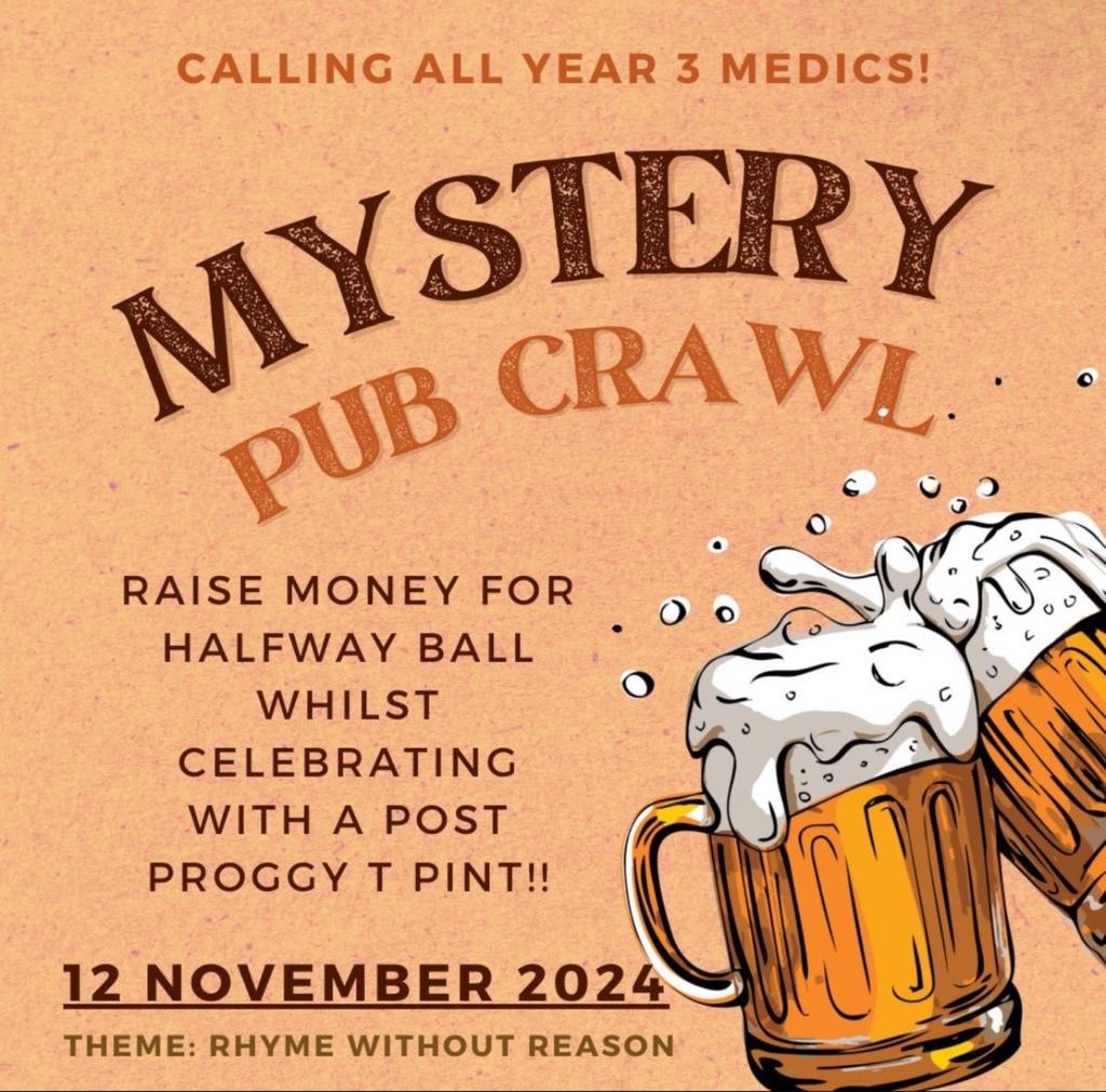 Pre-formal Mystery Pub Crawl