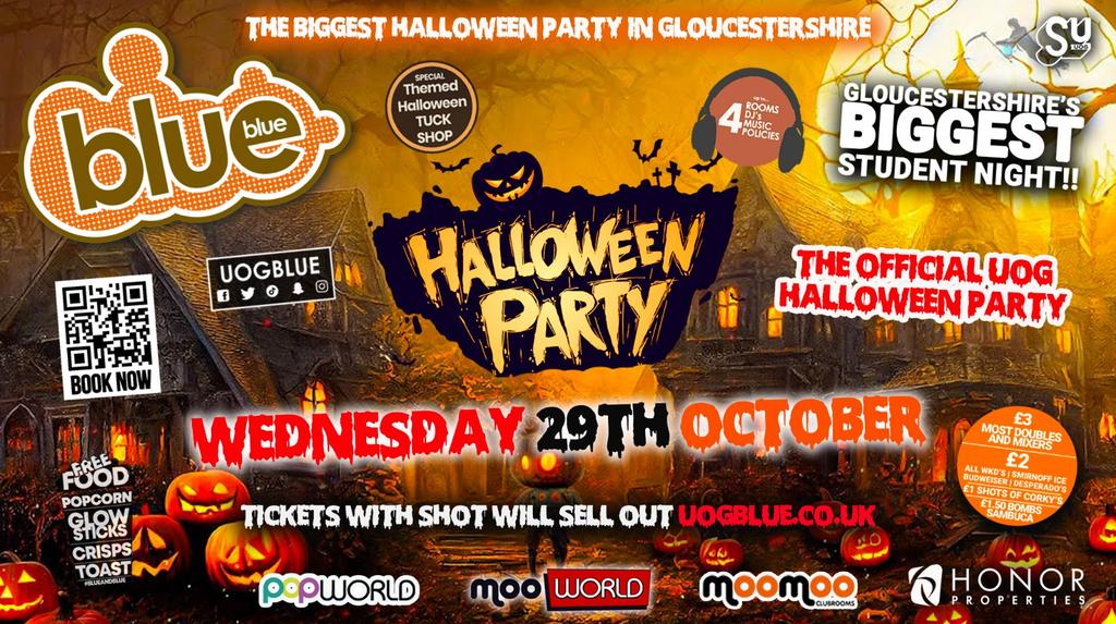 THE OFFICIAL UOG ๐๐ฆ๐ป HALLOWEEN PARTY 2025 ๐งโ๏ธ๐ | Blue & Blue Wednesdays | Gloucestershireโs Biggest Student Night ๐