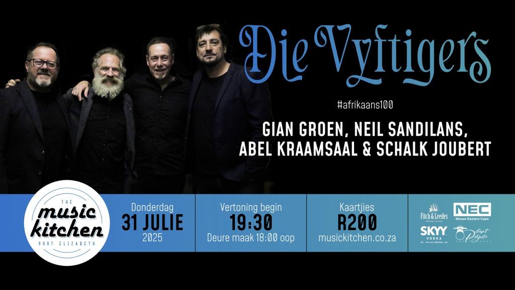 Die Vyftigers (Gian Groen, Neil Sandilands, Abel Kraamsaal en Schalk Joubert)