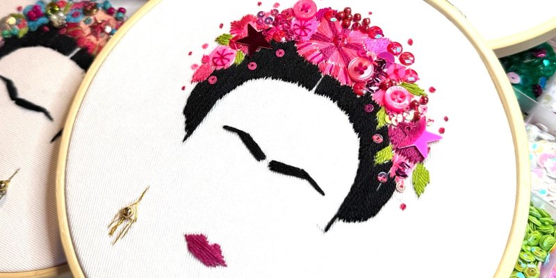Frida Kahlo Embroidery Workshop at The Duke's Head, Putney