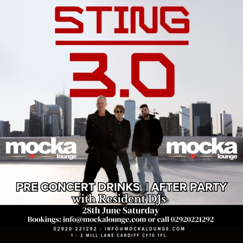 Sting Pre Concert Drinks and AfterParty