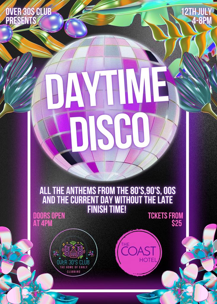 Over 30’s Club presents Day Time Disco: Coffs Harbour Launch Party