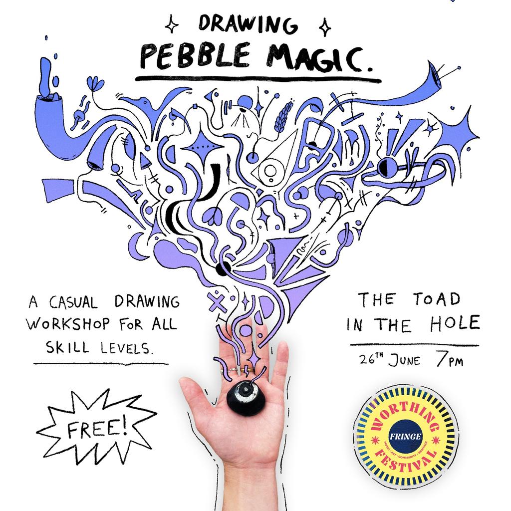 drawing pebble magic.