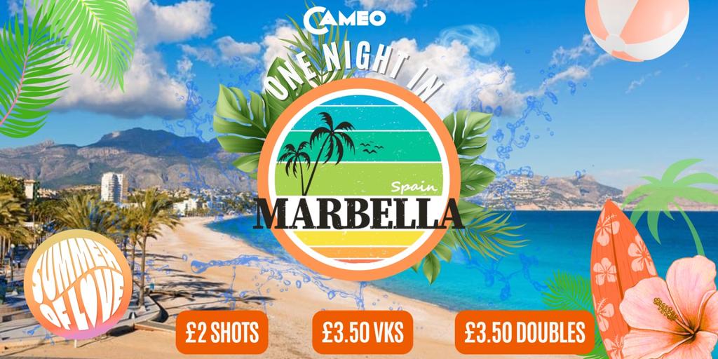 CAMEO WEDNESDAY - ONE IN NIGHT IN MARBELLA
