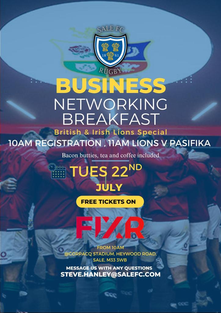 Business Networking Breakfast- British & Irish Lions Special