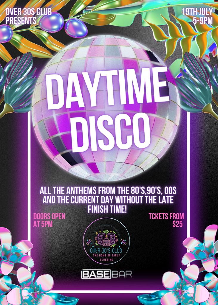 Over 30’s Club Presents Daytime Disco: Bundaberg (Launch Party)