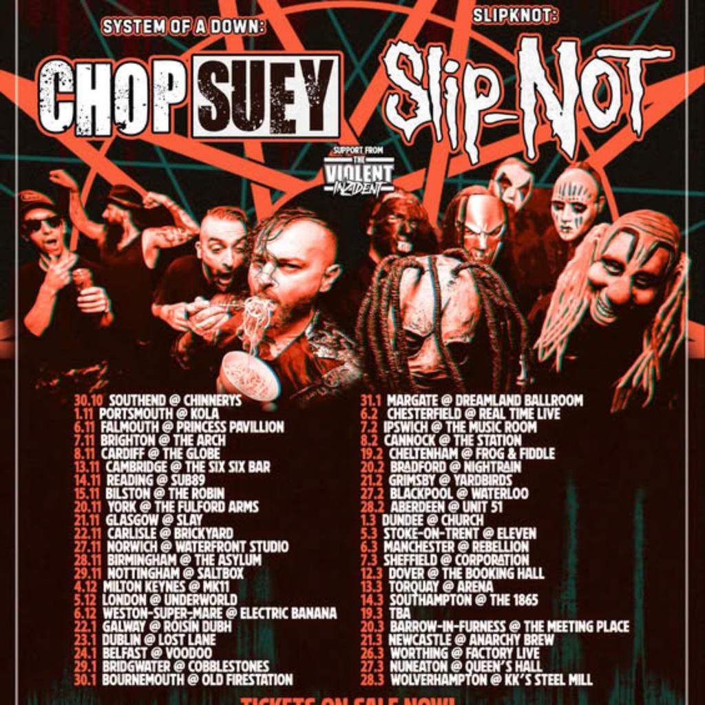 CHOP SUEY (S.O.A.D TRIBUTE) & SLIP-NOT - THE ULTIMATE ALLSTAR NU-METAL TRIBUTE