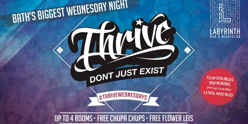 Thrive Wednesdays at Labs - Bath's Best Wednesday Night! 🥳
