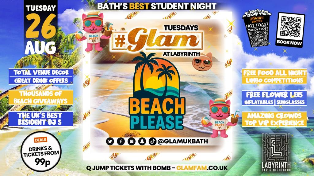 Glam - 😎☀️ BEACH PLEASE! 🩴⛱️ | Every Tuesday at Labyrinth 😻