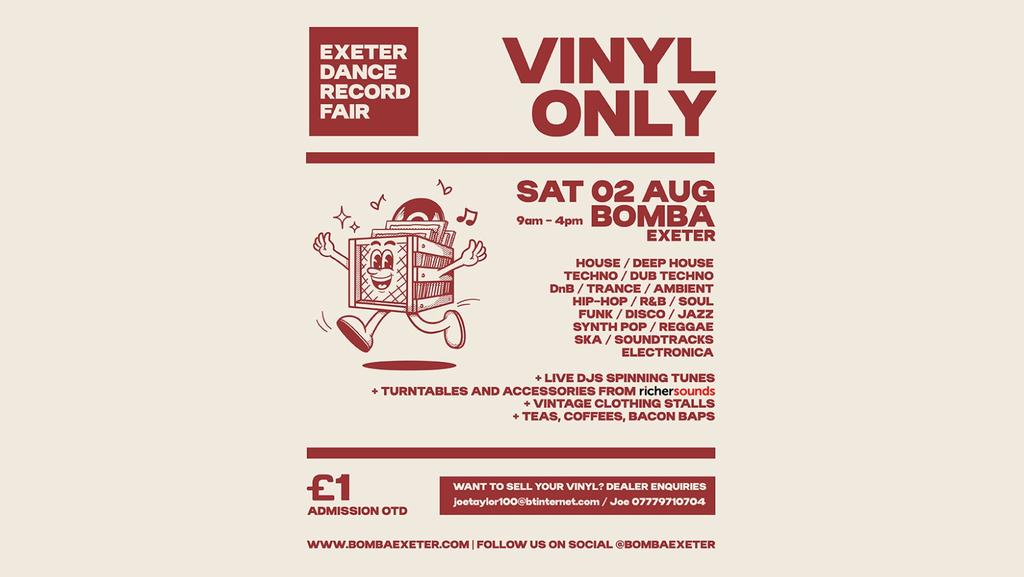 Exeter Dance Record Fair -  Bomba Exeter - Sat 02 Aug