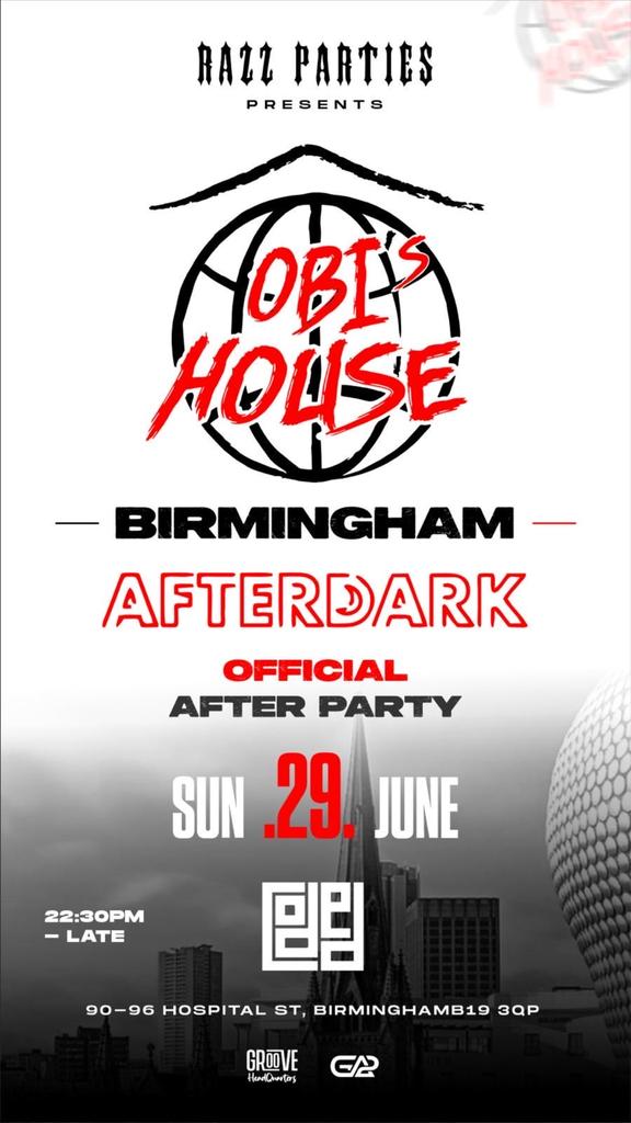 OBI HOUSE BIRMINGHAM AFTER DARK