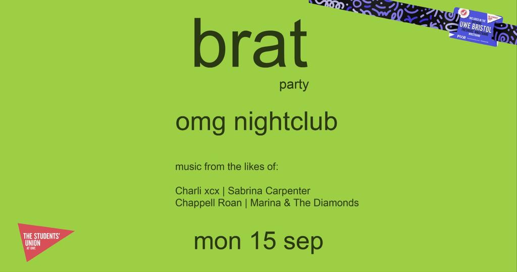UWE Bristol Official Freshers | brat party!