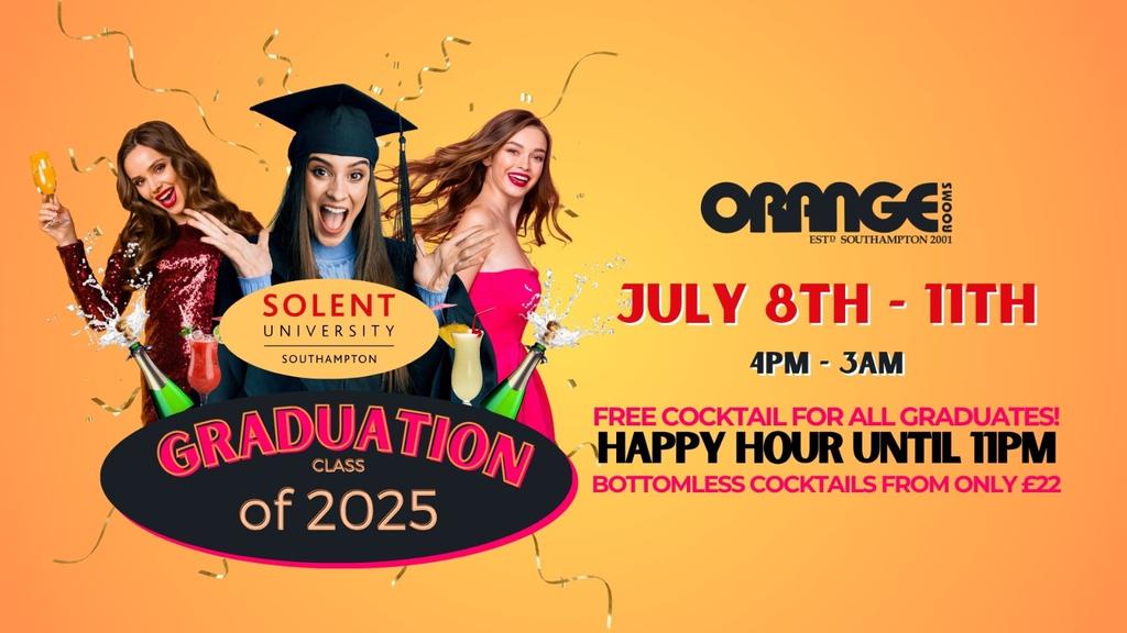 Solent Graduation - Free Prosecco or Cocktail for Graduates