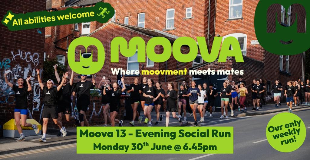 MOOVA MONDAYS 13 - Evening Social Run - Mon 30th June