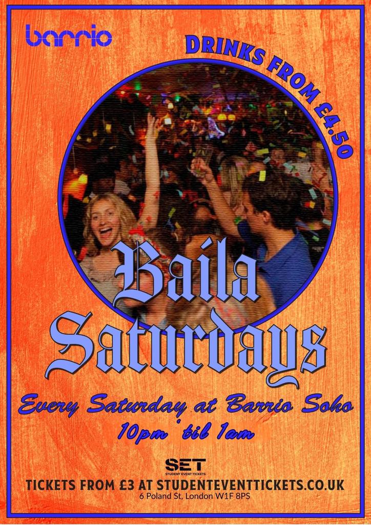 BAILA SATURDAYS @ BARRIO SOHO - EVERY SATURDAY
