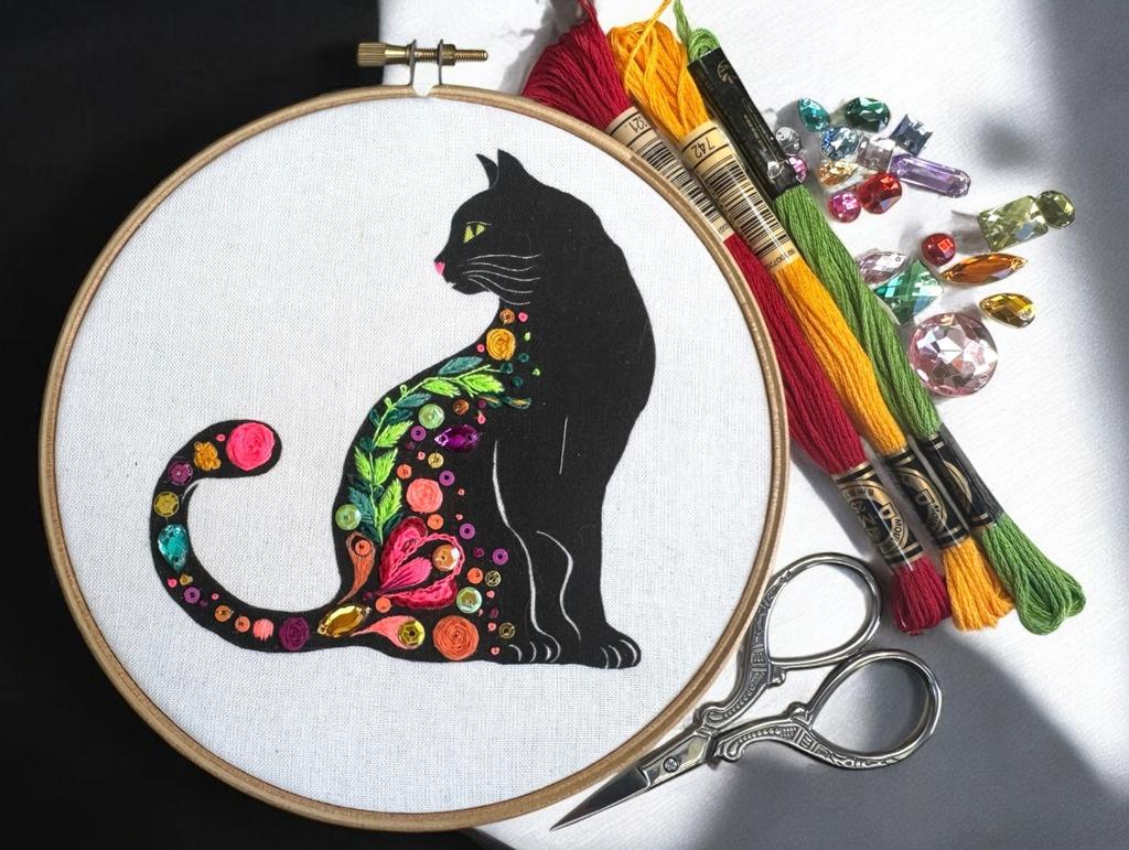 Black Cat Embroidery Workshop at The Banker, EC4