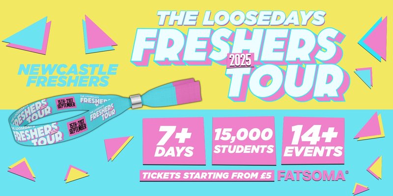 THE OFFICIAL LOOSEDAYS NEWCASTLE FRESHERS TOUR - LESS THAN 50P PER EVENT 🪩⚡️ 7+ DAYS - 14+ EVENTS // INCLUDES TROPILOCO, WAREHOUSE RAVE, FRESHERS CARNIVAL & ABBA! +MORE