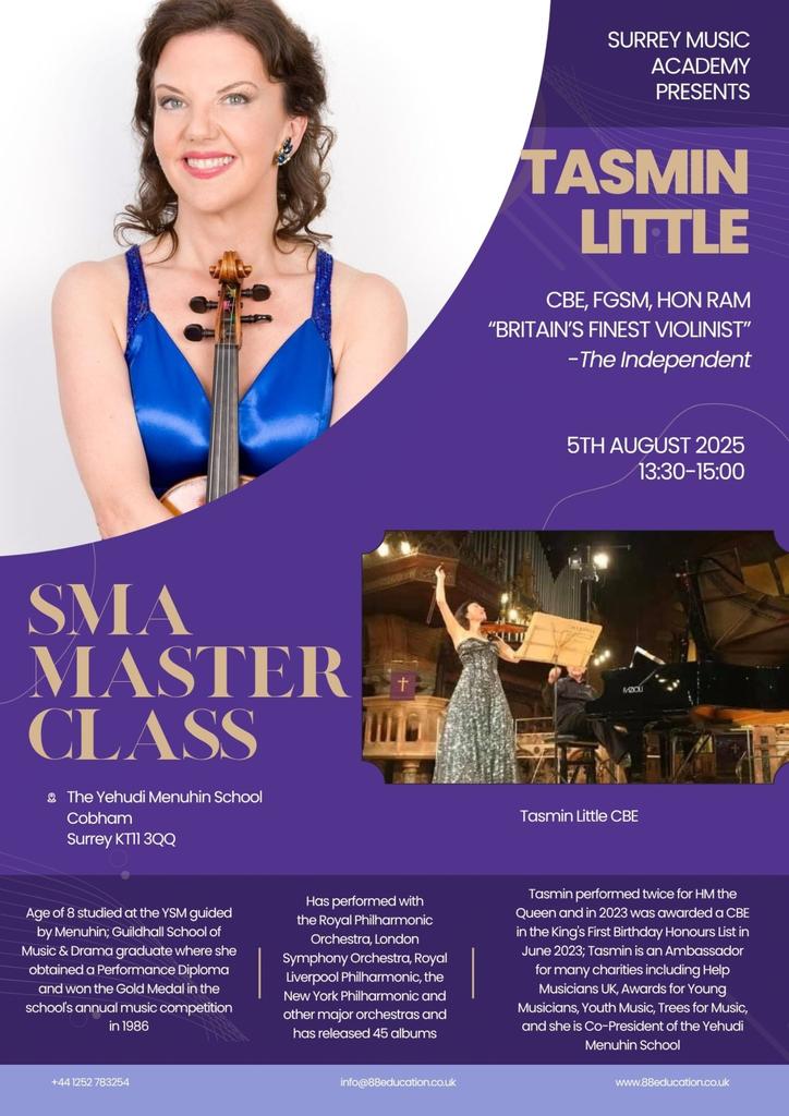 Exclusive Masterclass with Tasmin Little CBE - Violin