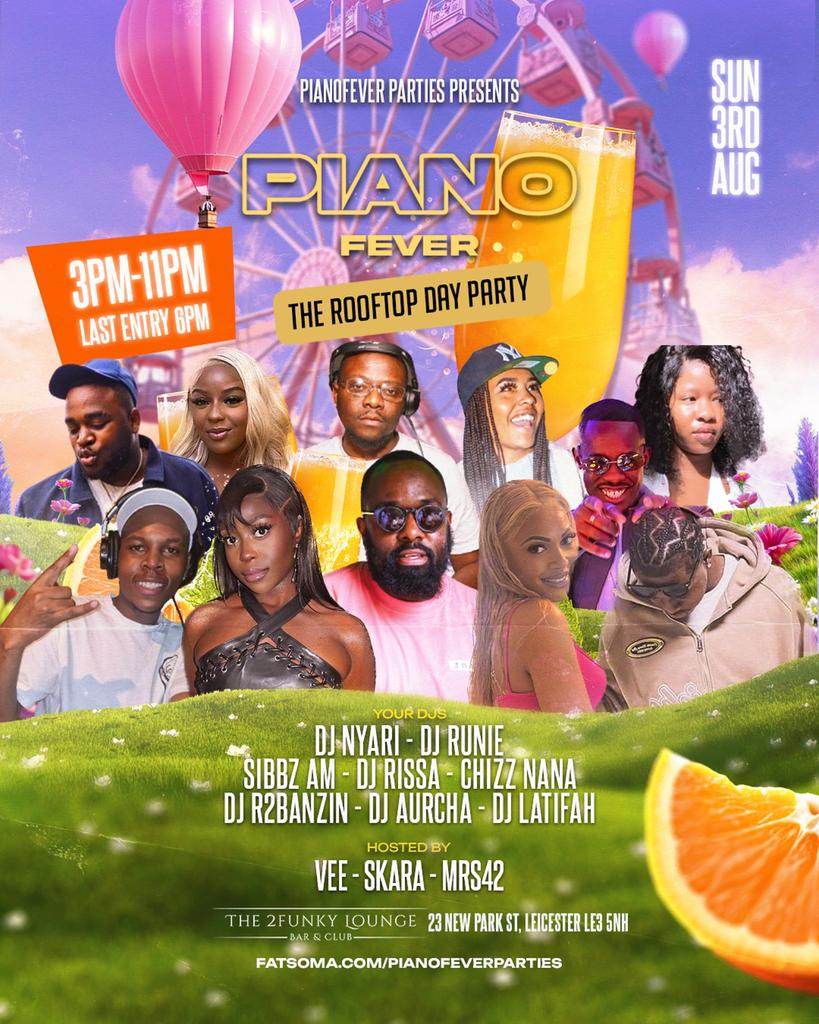 PIANO FEVER LEICESTER ROOFTOP DAY PARTY
