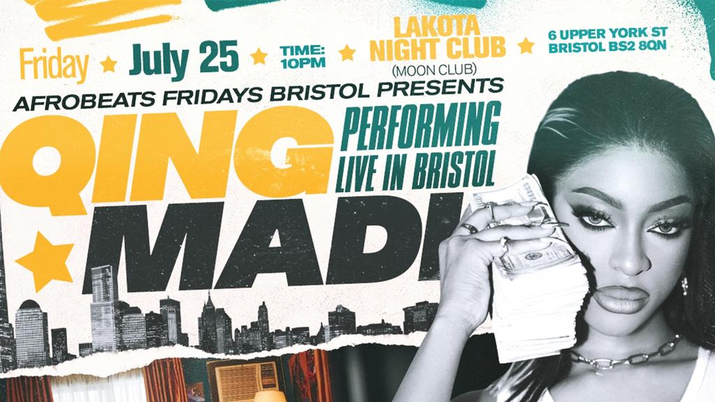 QING MADI Performing Live plus AFROBEATS, BASHMENT