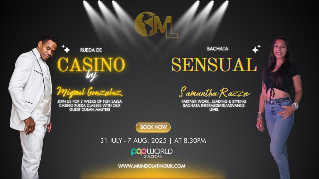 Cuban Salsa & Bachata Sensual Classes & Club - Guildford