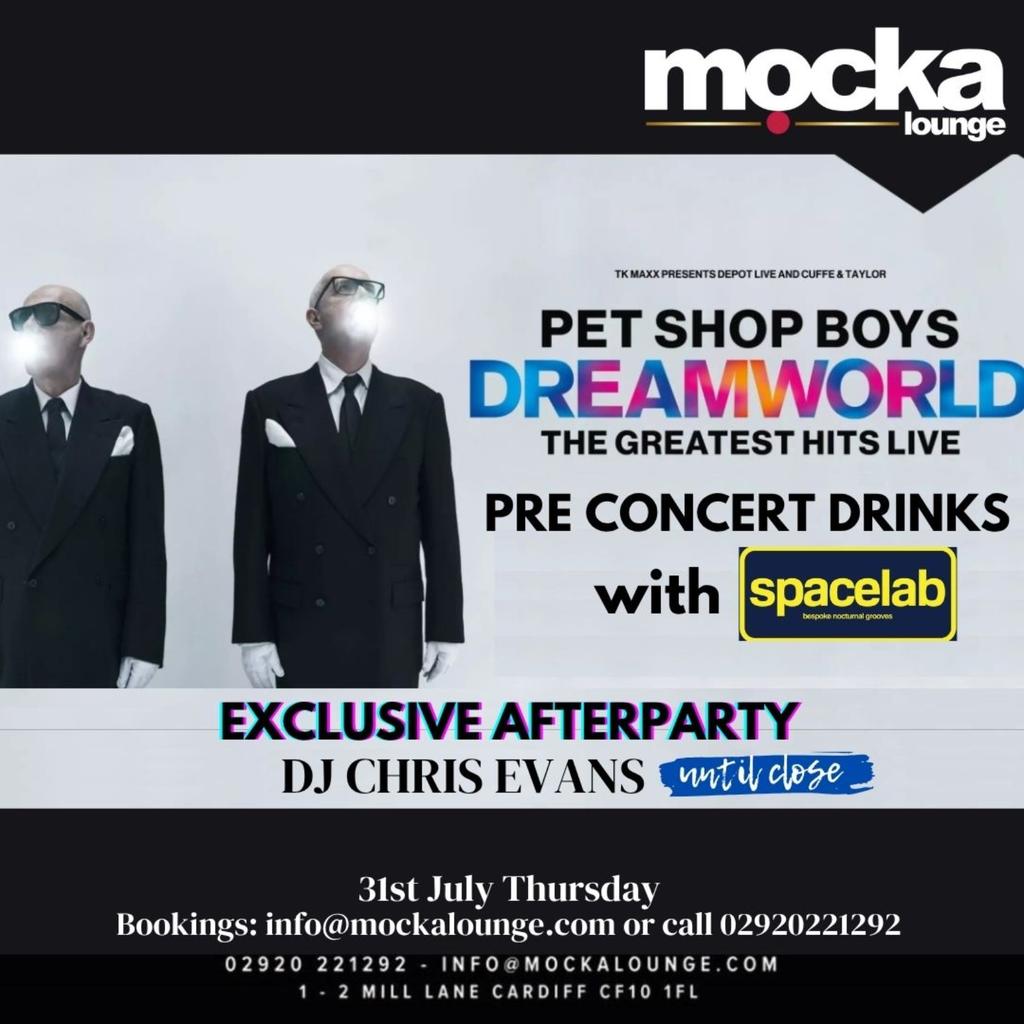 Petshop Boys Pre Concert Drinks and AfterParty