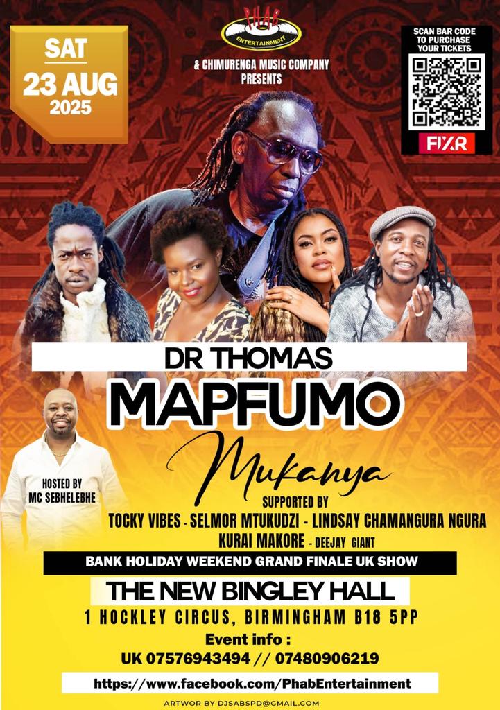 Thomas Mapfumo Grand Finale Show in UK