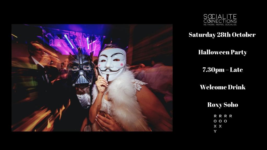 Halloween Party, Welcome Drink & Happy Hour till 10pm at The Roxy