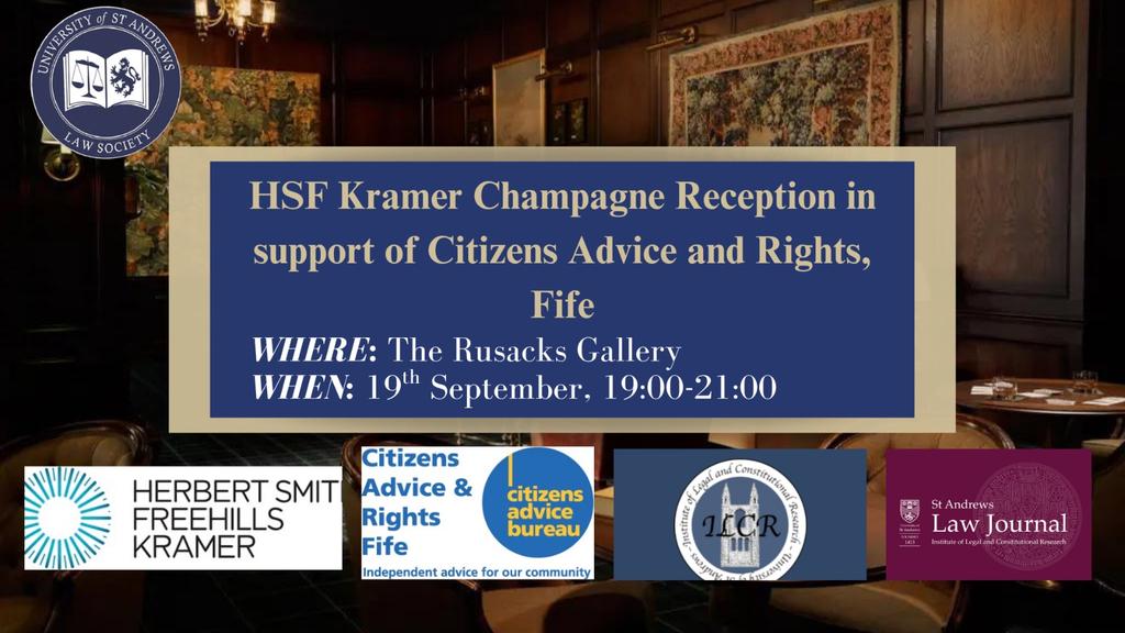 HSF Kramer Champagne Reception for Citizens Advice and Rights, Fife