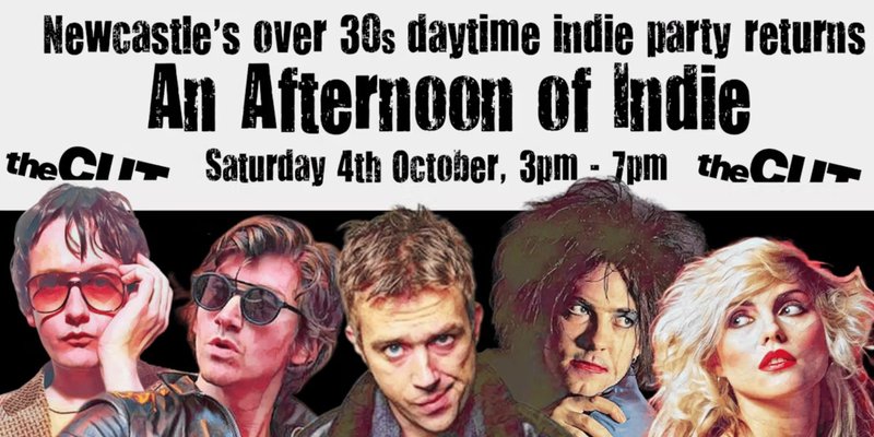NEWCASTLE: An Afternoon of indie - Indie for the over 30s: 4th October, 3pm-7pm- 1/3 sold by 1 July!