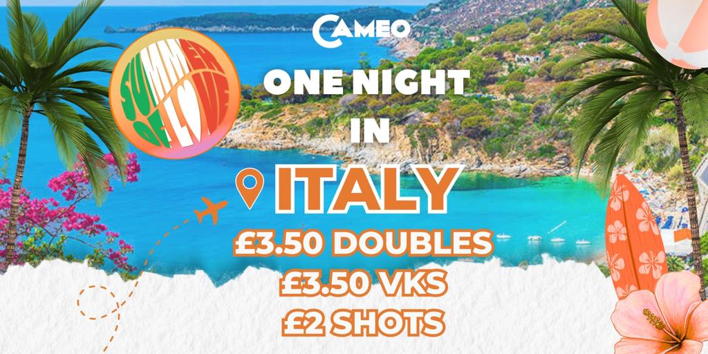 CAMEO WEDNESDAY - ONE IN NIGHT IN ITALY