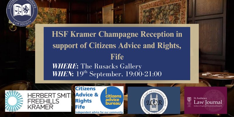 HSF Kramer Champagne Reception for Citizens Advice and Rights, Fife