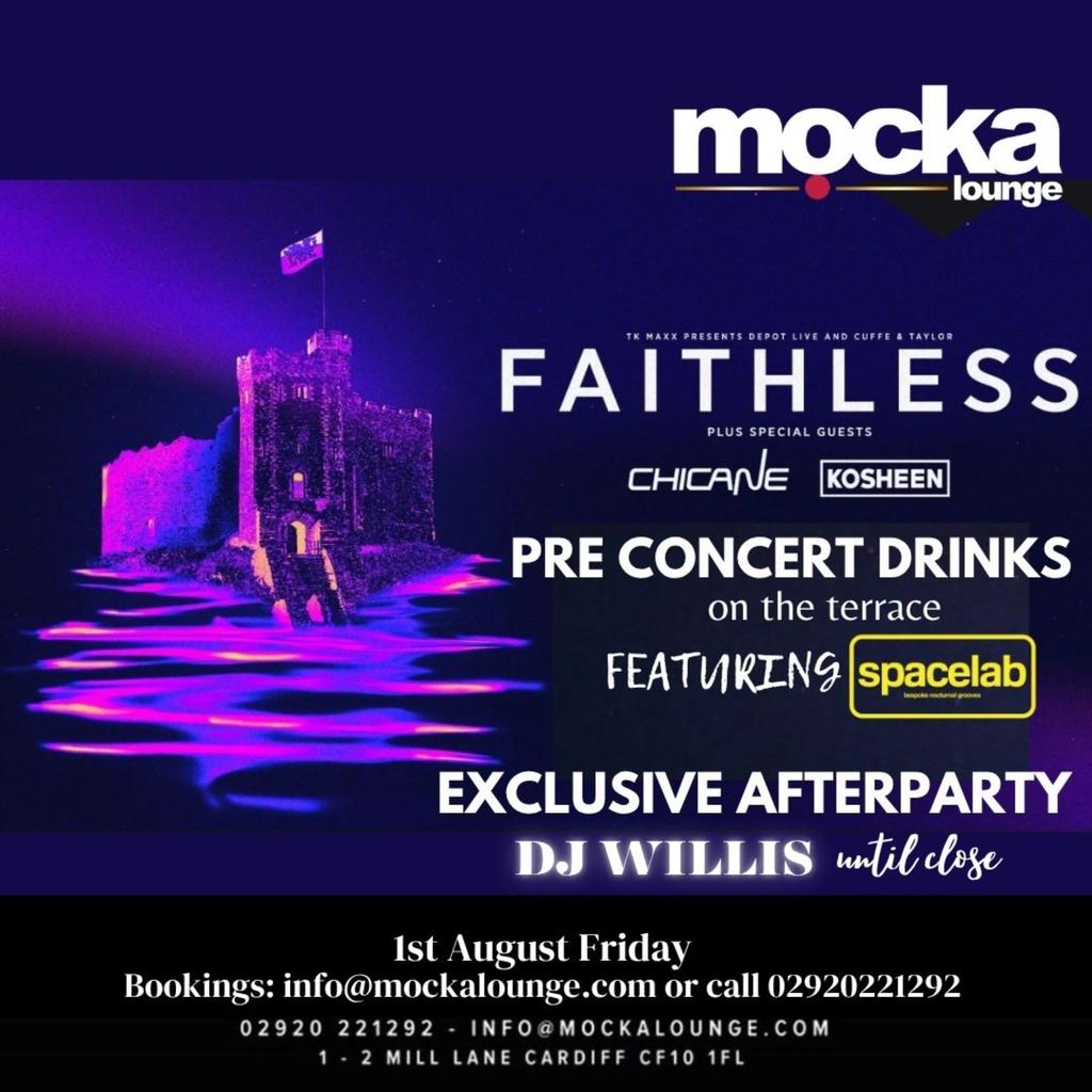 FAITHLESS Pre Concert Drinks and Afterparty