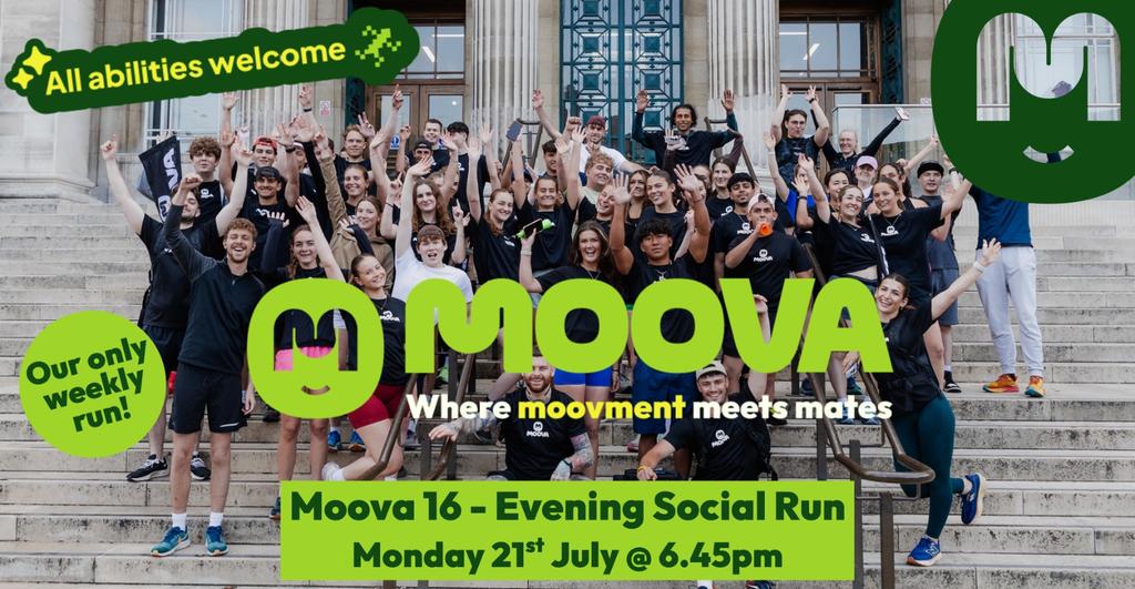 MOOVA MONDAYS 16 - Evening Social Run - Mon 21st July
