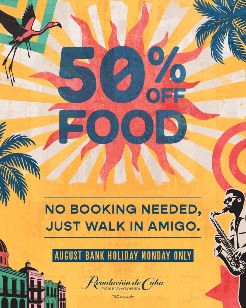 50% OFF FOOD!