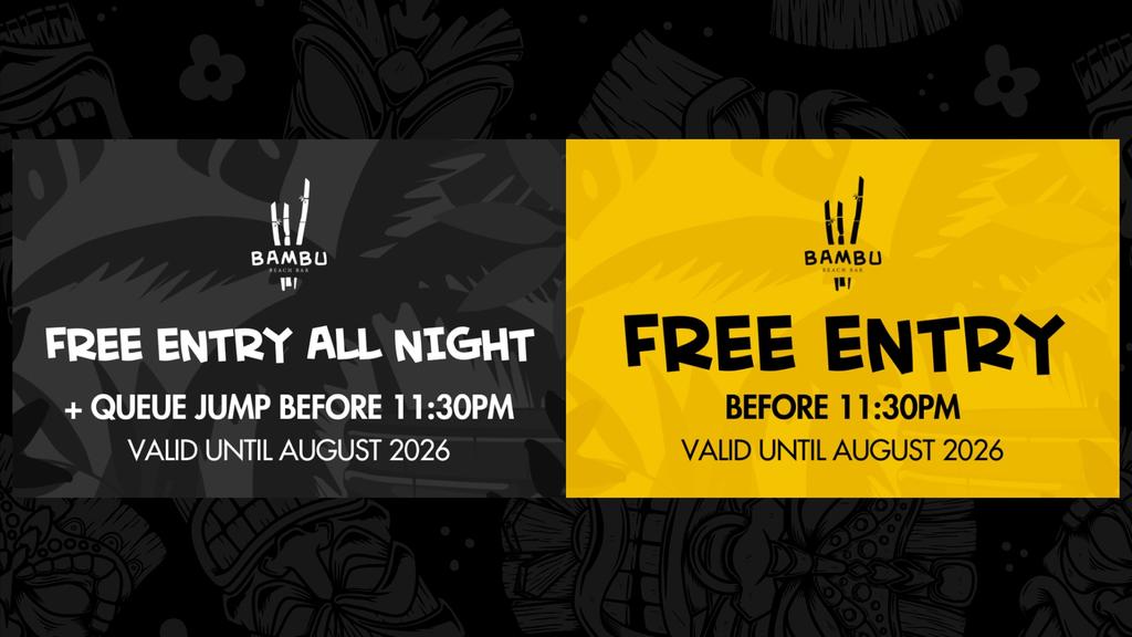 BAMBU ANNUAL ENTRY CARDS (Limited Availability)