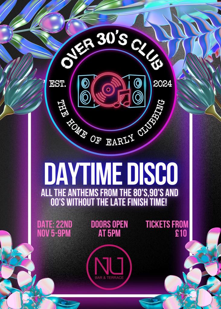 Over 30s' Club Presents Daytime Disco - Kidderminster (Launch Party)
