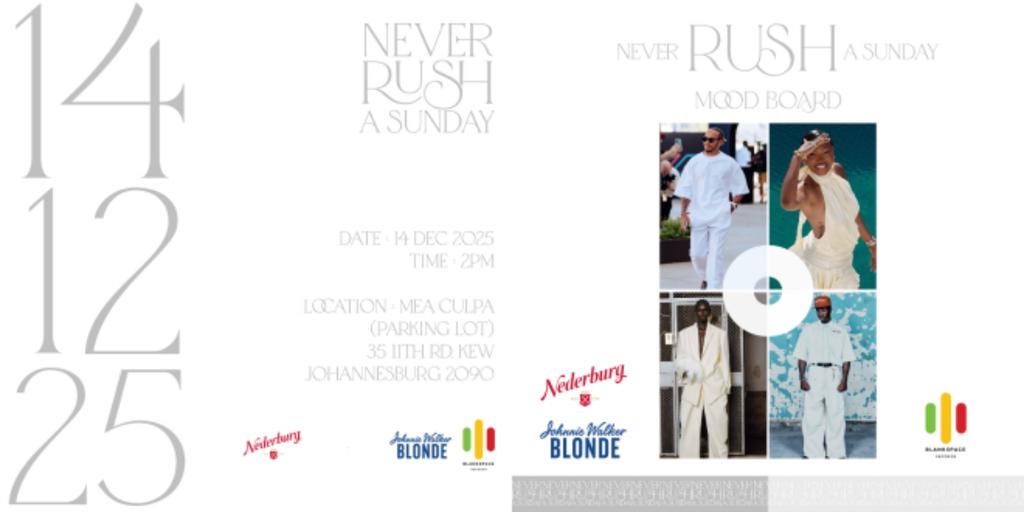 Never Rush A Sunday JHB Finale