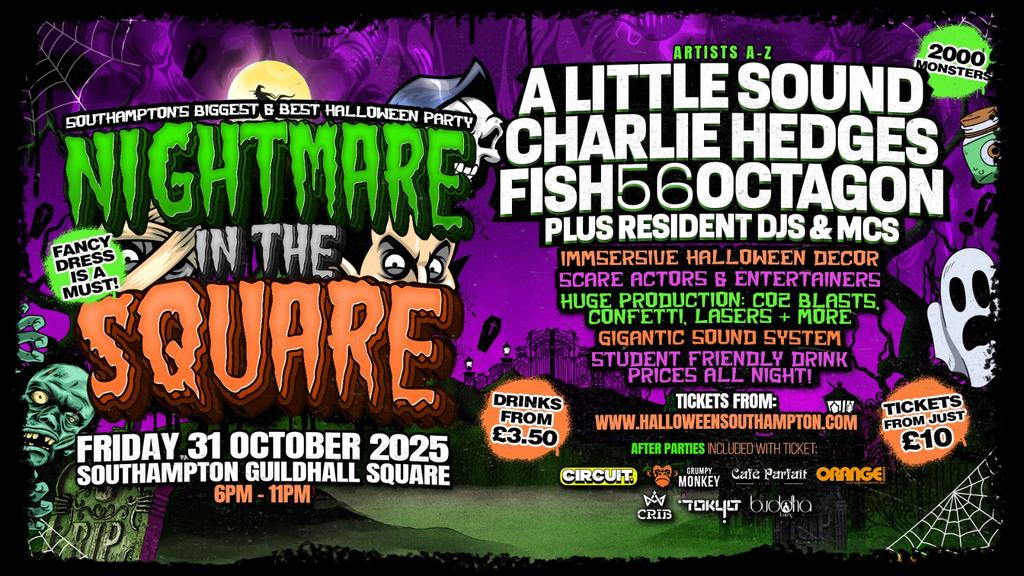 🎃 NIGHTMARE IN THE SQUARE - Southampton's BIGGEST Halloween party! 🎃
