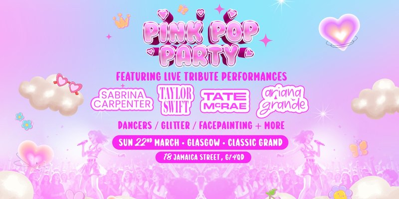 The Pink Pop Party Is Coming To Glasgow!
