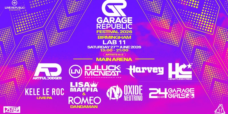 Garage Republic Festival 2026 | Lab 11 Birmingham
