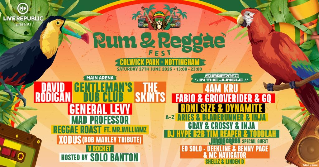 Rum & Reggae Fest 2026 | Colwick Park, Nottingham